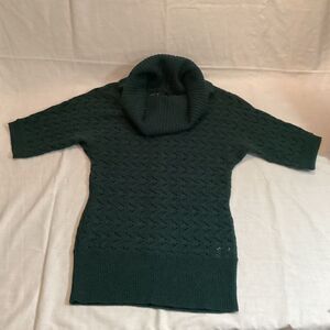 Maurice's Evergreen Colored Wool Blend Turtle Neck Long Sweater Women's Sz Small